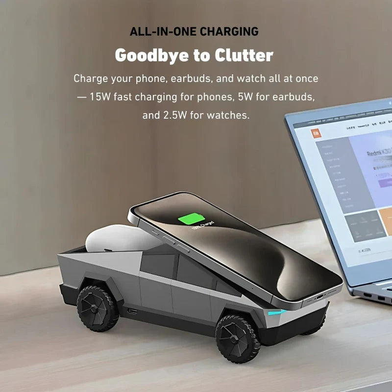 CyberDock+ Magnetic Wireless Charger Car 3-in-1