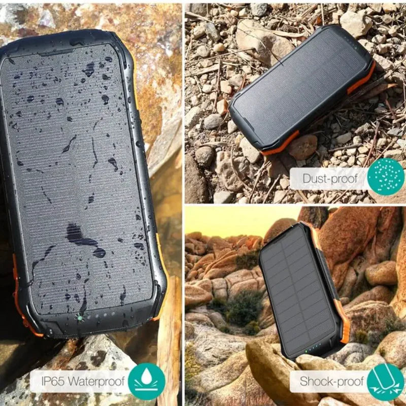 Wirelsess solar powerbank phone accessories torch