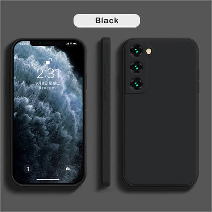 luxury Liquid Silicone Case for Samsung S25 S24 Galaxy S20 S21 S22 S23 FE Plus Note10 20 A52 A31 A41 A71 A51 A72 A70 A50 Coque
