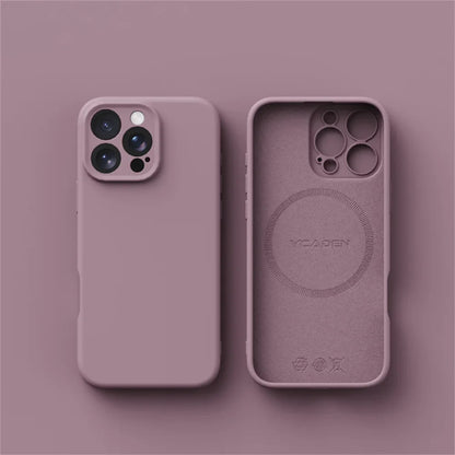 Luxury Liquid Silicone For Magsafe Phone Case For iPhone 16 Plus 15 14 13 12 Pro Max 11 X XR Wireless Charging Skin Smooth Cover