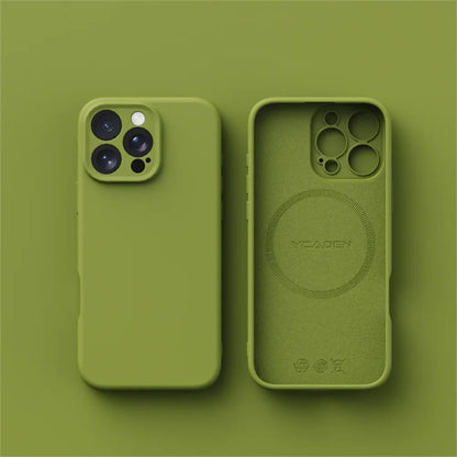 Luxury Liquid Silicone For Magsafe Phone Case For iPhone 16 Plus 15 14 13 12 Pro Max 11 X XR Wireless Charging Skin Smooth Cover