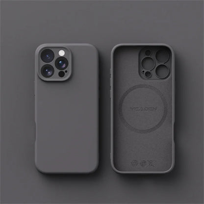 Luxury Liquid Silicone For Magsafe Phone Case For iPhone 16 Plus 15 14 13 12 Pro Max 11 X XR Wireless Charging Skin Smooth Cover