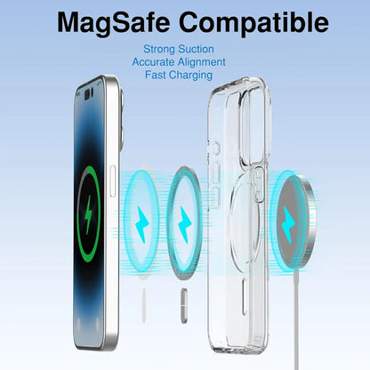 Magnetic Clear Case For APPLE iPhone 16 15 14 13 12 11 Pro Max Plus XS Max XR 7 8 16e Wireless Charging Compatible With Magsafe