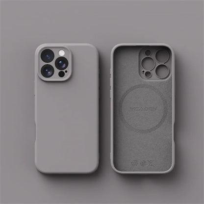 Luxury Liquid Silicone For Magsafe Phone Case For iPhone 16 Plus 15 14 13 12 Pro Max 11 X XR Wireless Charging Skin Smooth Cover