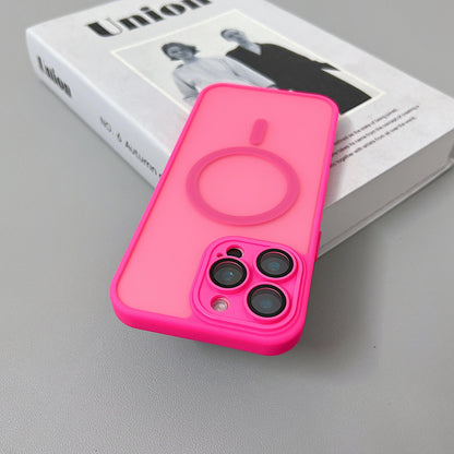 Magnetic Luxury Matte Translucent Armor Shockproof Case For iPhone 16 15 14 13 12 11 Pro Max For Magsafe Wireless Charge Cover