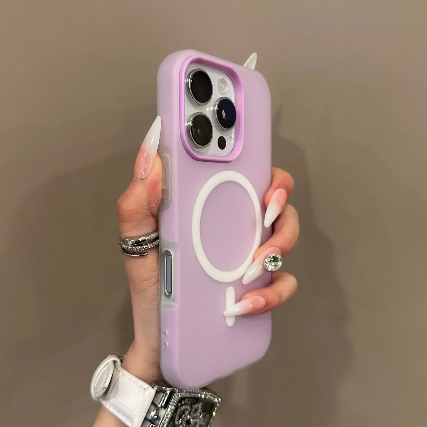 Luxury Candy Color 2 IN 1 Magsafe Case for iPhone 16 15 14 13 12 11 Pro Max Plus Magnetic Wireless Charge Clear Matte Soft Cover