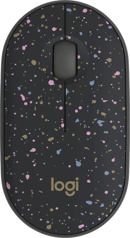 Logitech - M340 Limited Edition Wireless Optical Ambidextrous Mouse with Silent Clicks - Wireless - Speckles
