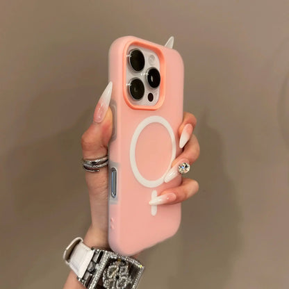 Luxury Candy Color 2 IN 1 Magsafe Case for iPhone 16 15 14 13 12 11 Pro Max Plus Magnetic Wireless Charge Clear Matte Soft Cover