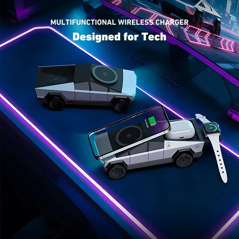 CyberDock+ Magnetic Wireless Charger Car 3-in-1