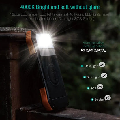 Wirelsess solar powerbank phone accessories torch
