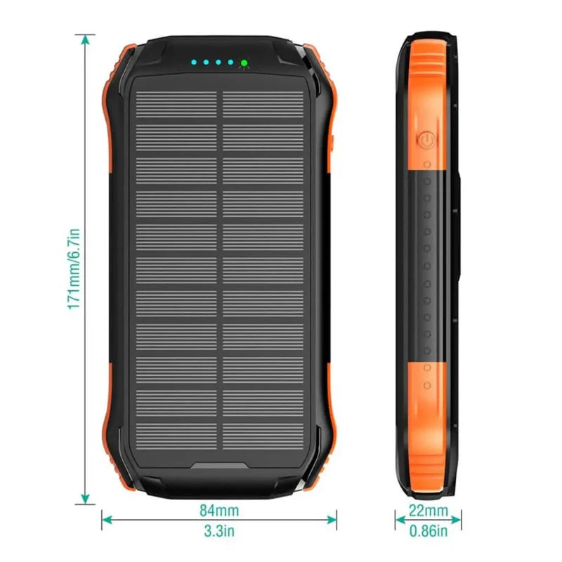 Wirelsess solar powerbank phone accessories torch